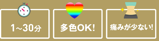 早い! 多色OK! 痛くない! 