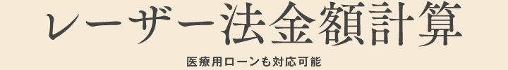 レーザー法金額計算